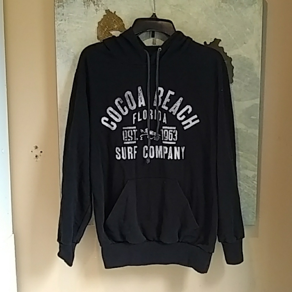 Cocoa Beach Florida Black Hoodie Size Small